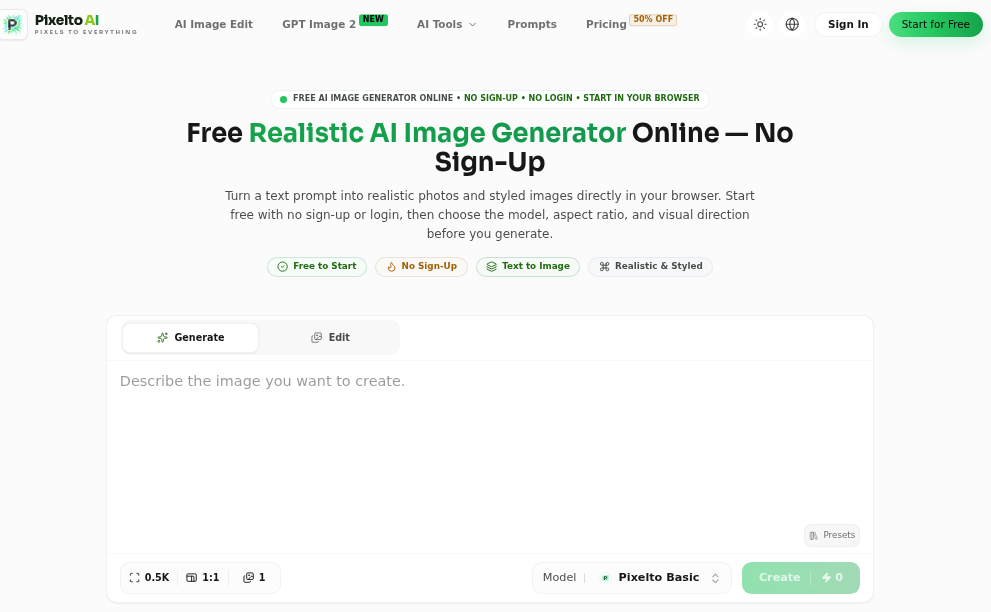 Pixelto AI preview