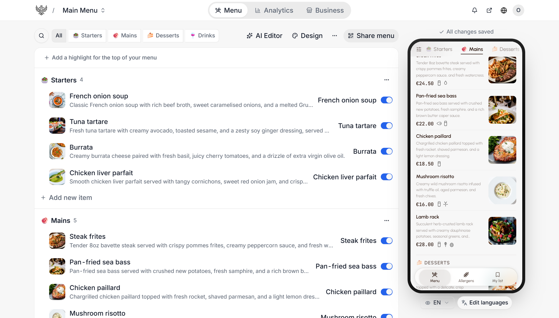 QRDERS preview