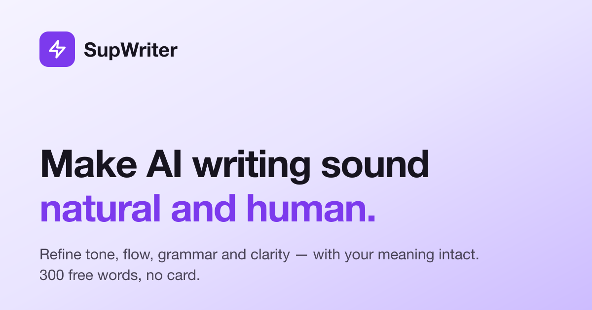 SupWriter preview