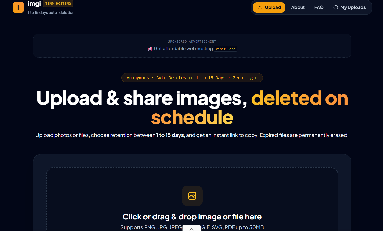 Temporary Link Shortener preview
