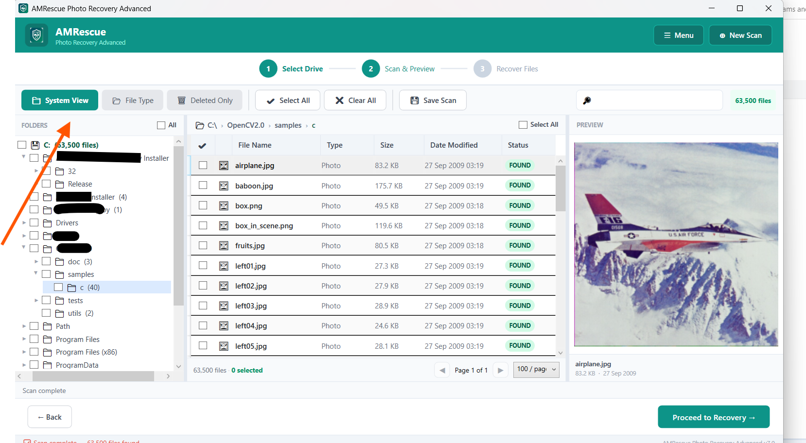 AMRescue Photo Recovery Advanced preview