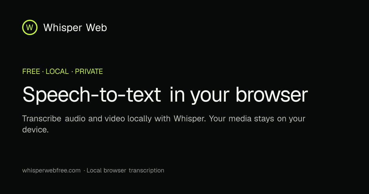 Whisper Web preview