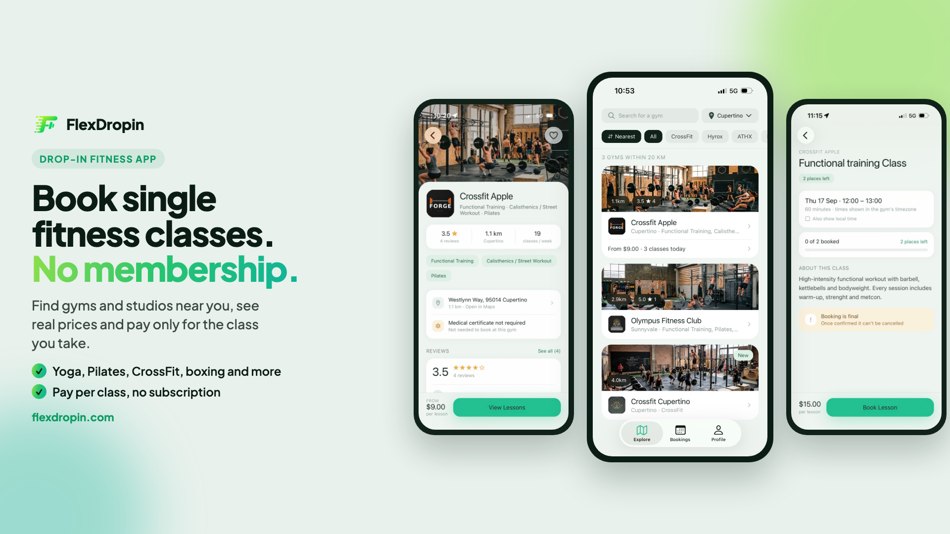 FlexDropin: Book Gym Classes preview