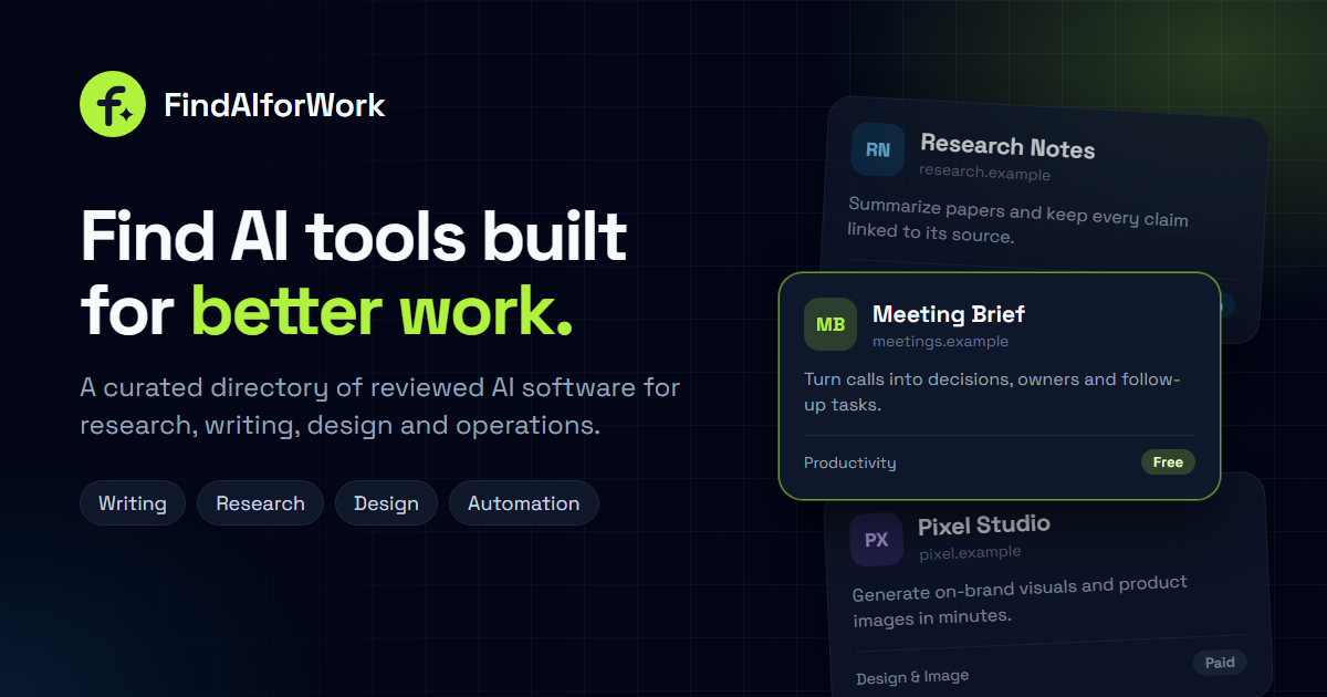 FindAIforWork preview