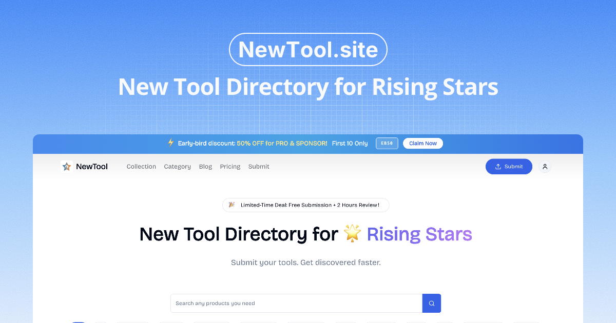 NewTool.site - Tool directory preview