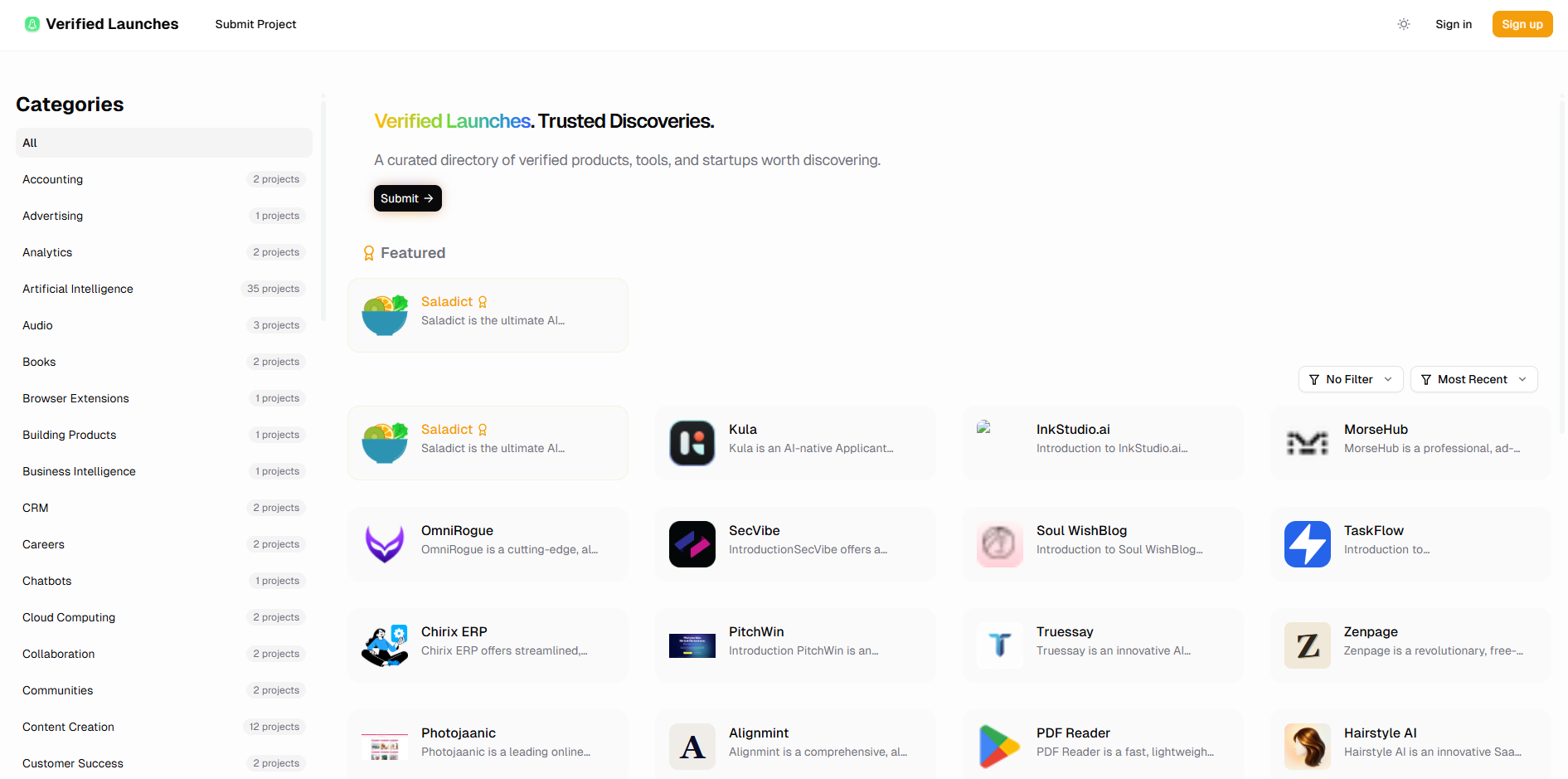 Verified Launches preview
