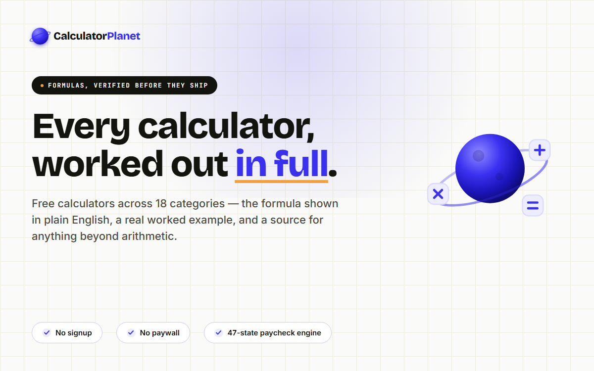 CalculatorPlanet preview